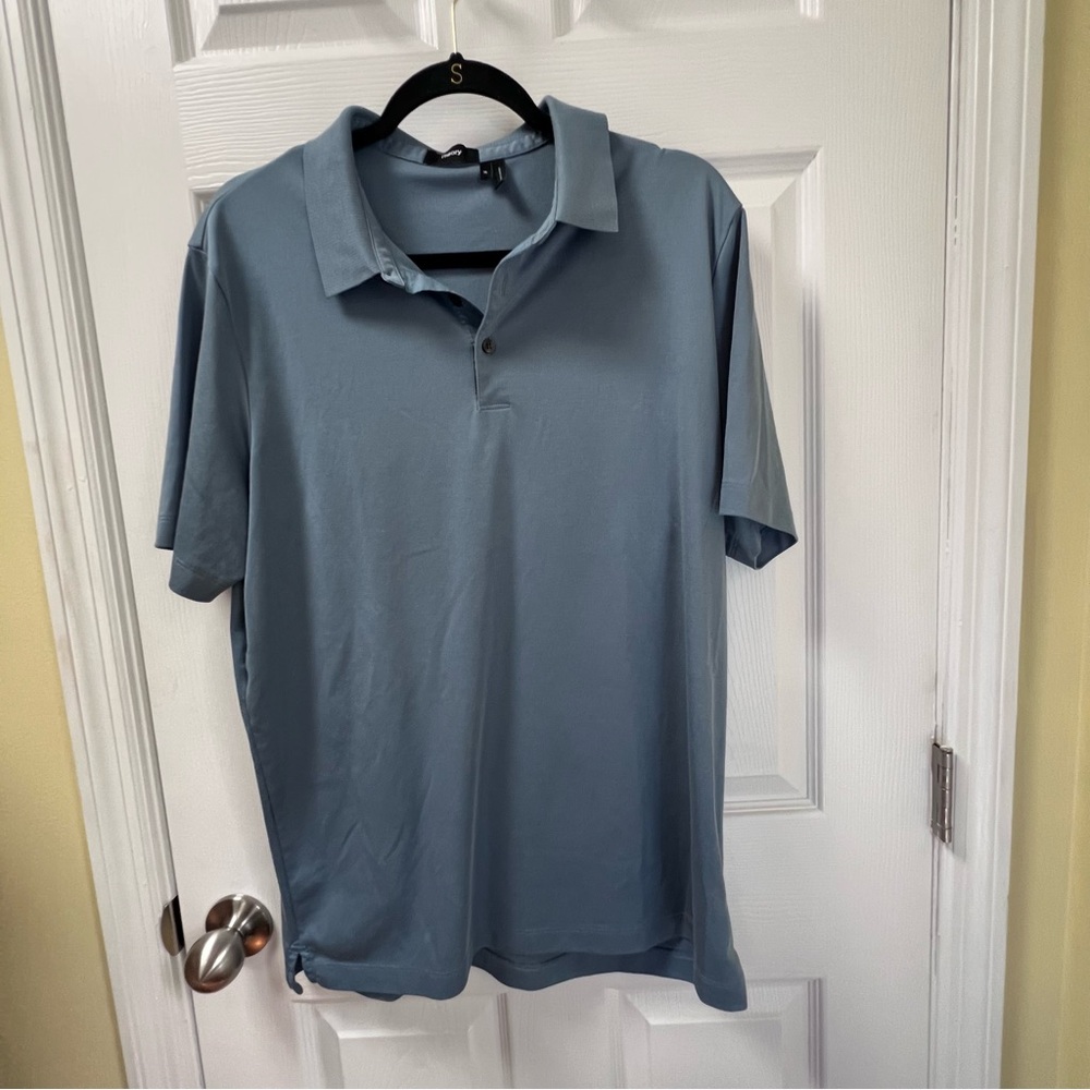 Men's Theory Lightweight Polo Shirt in Slate Blue, size XL